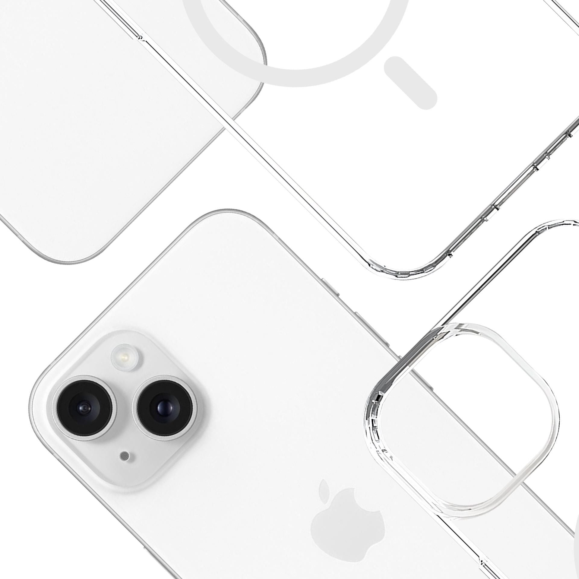 Прозрачен калъф MagSafe с прозрачна защитна рамка за Apple iPhone 13 / iPhone 14 - 3mk Armor MagCase