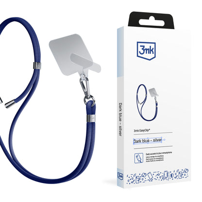 Връзка за телефон Dark Blue (silver) - 3mk EasyClip