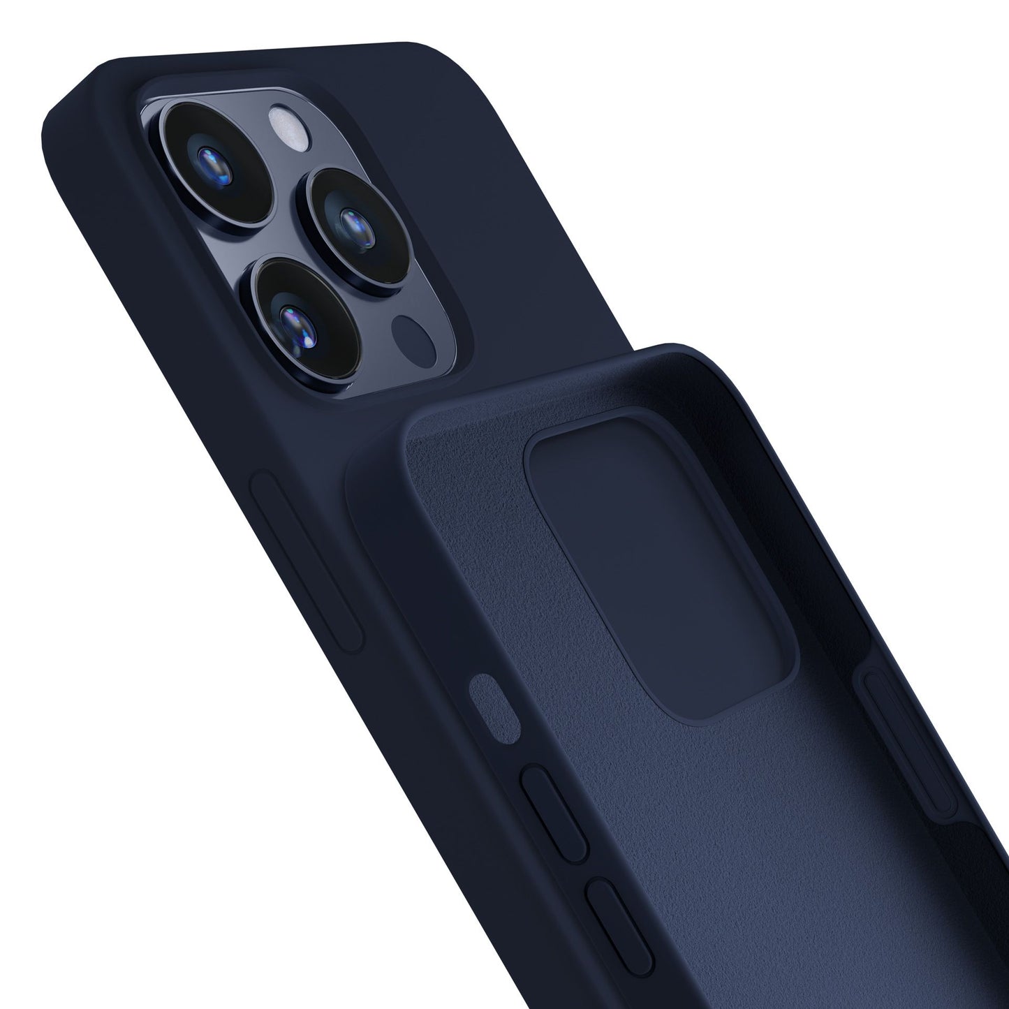 Син силиконов калъф за Apple iPhone 15 Pro - 3mk Silicone Case Dark Navy