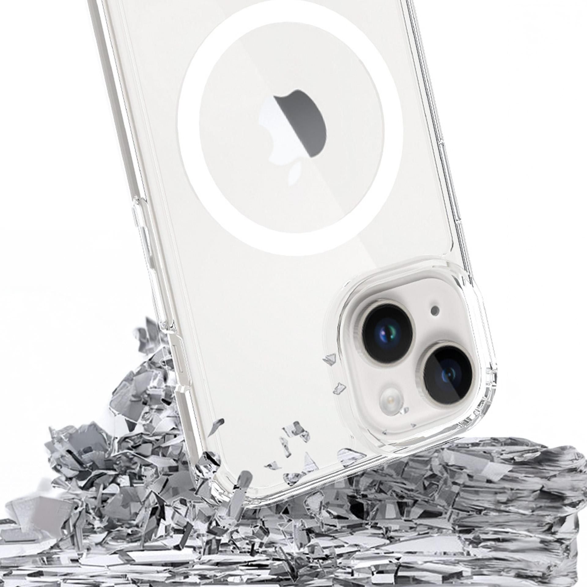 Прозрачен калъф MagSafe с прозрачна защитна рамка за Apple iPhone 13 / iPhone 14 - 3mk Armor MagCase