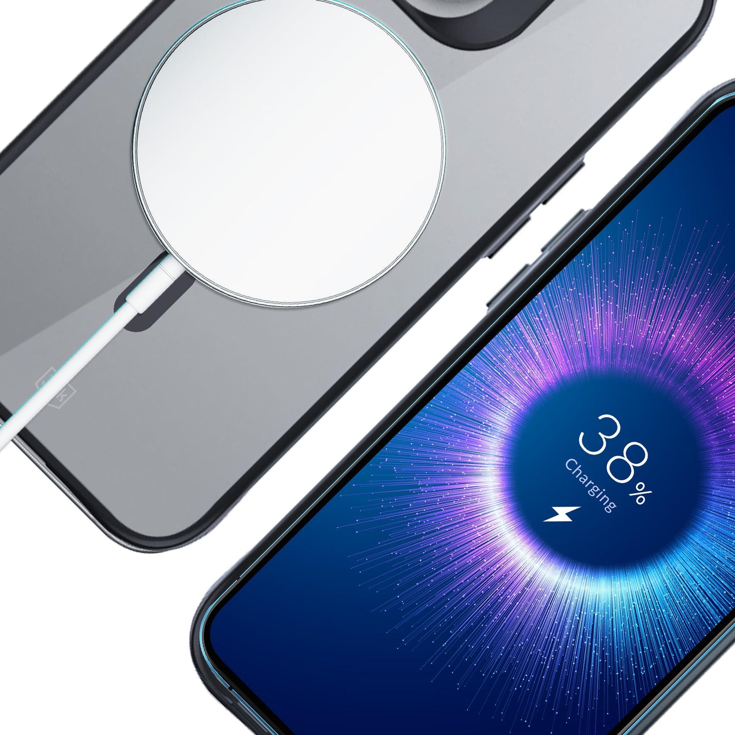 Прозрачен калъф с прозрачна защитна рамка и MagSafe за Apple iPhone 16 Pro Max - 3mk Satin Armor MagCase