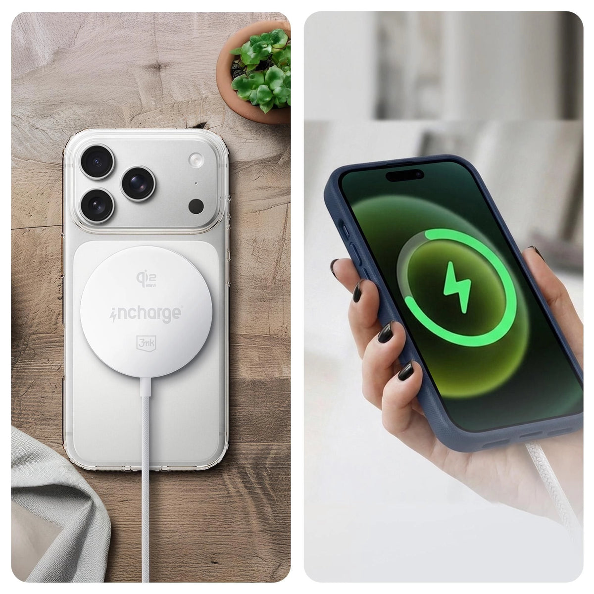 Безжично зарядно устройство за Apple - 3mk incharge Align Qi2.,2 25W for Apple