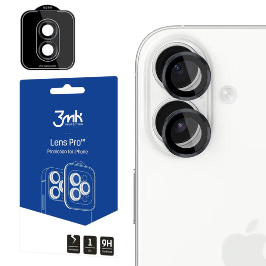 Протектор за камерата на Apple iPhone 17 - 3mk Lens Protection Pro Black