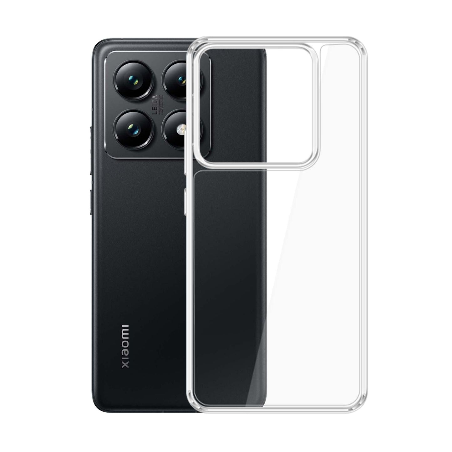 Прозрачен калъф с прозрачна защитна рамка за Xiaomi 14T Pro - 3mk Armor Case