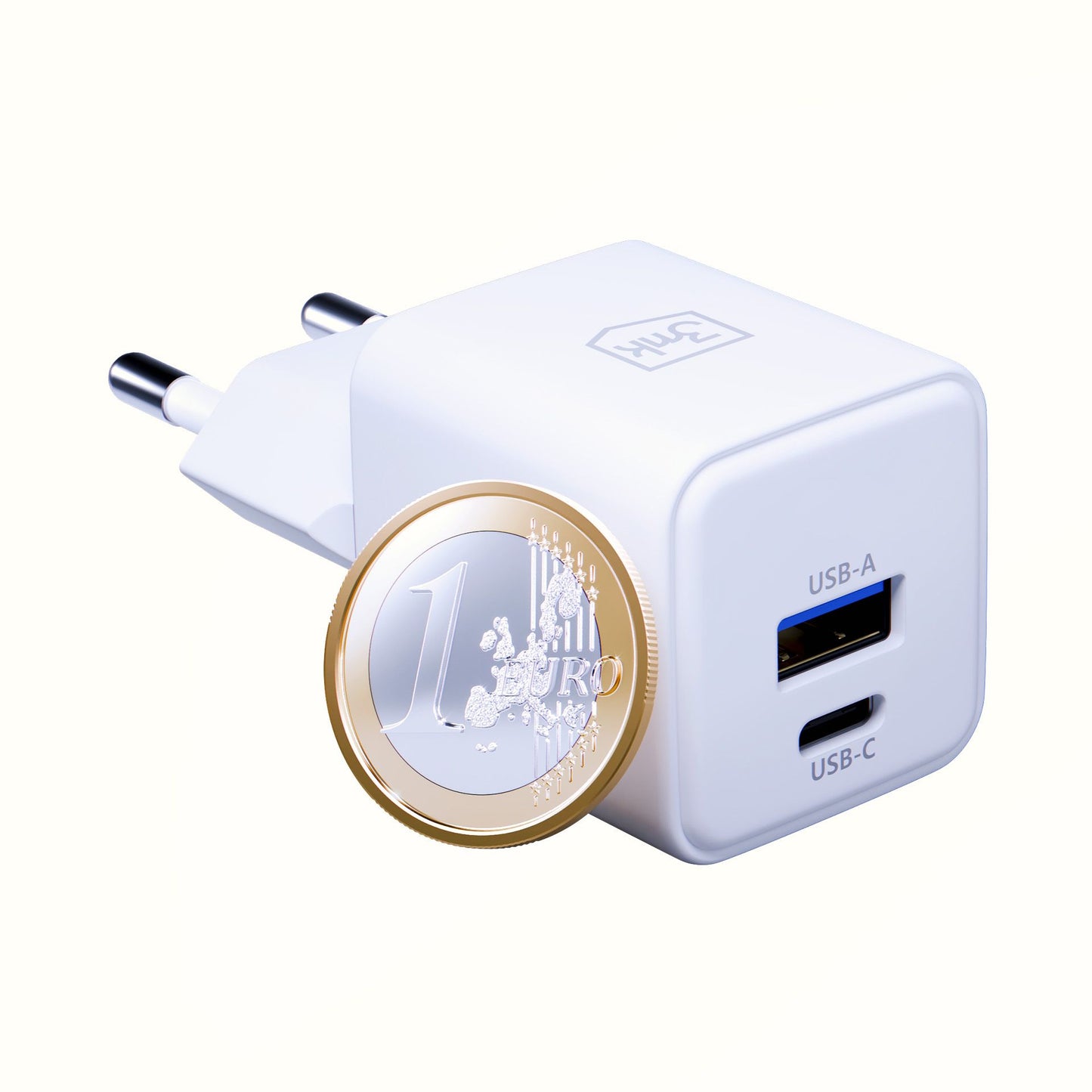 Зарядно - 3mk Hyper GaN Charger 20W QC4+ 1A1C бяло