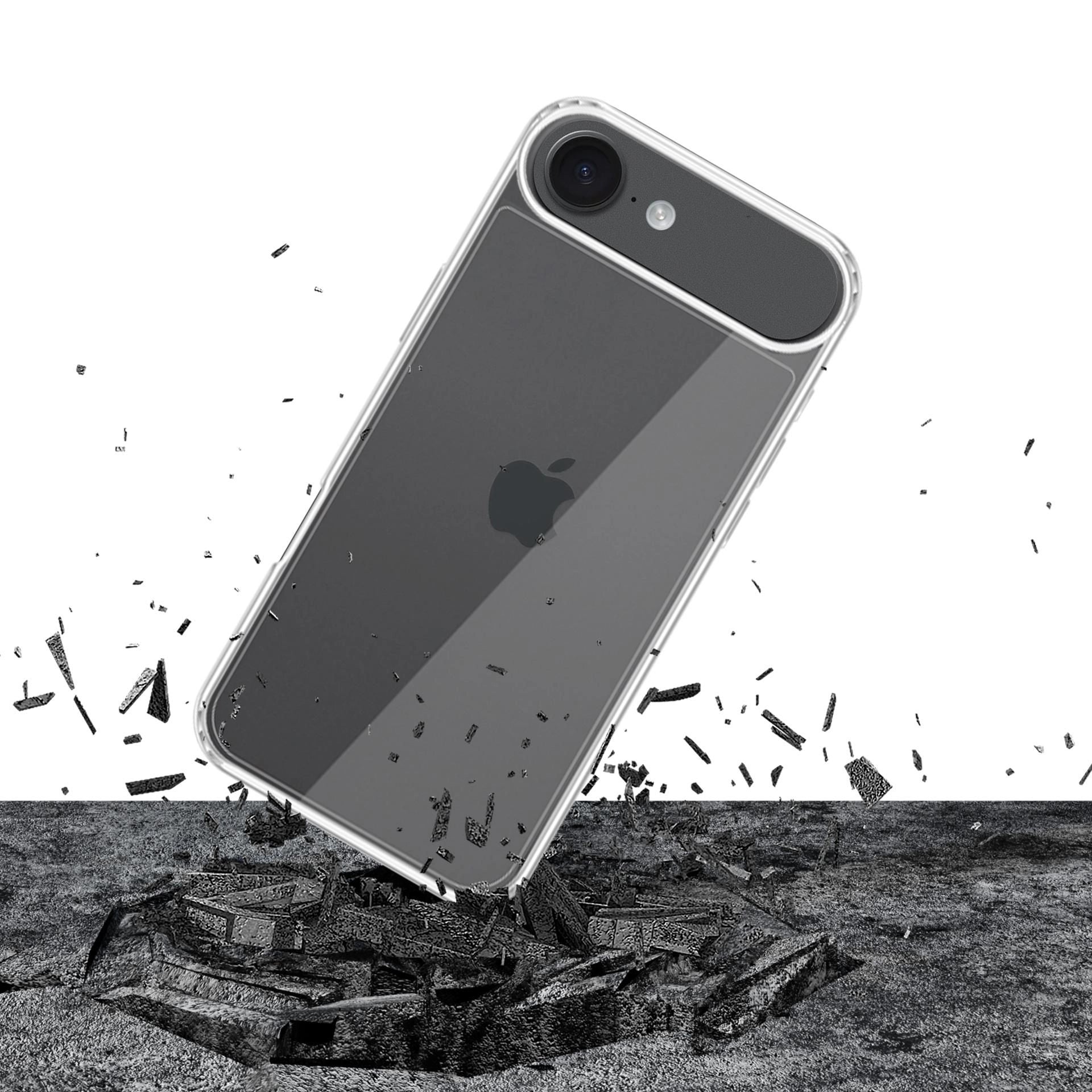 Прозрачен калъф с прозрачна защитна рамка за Apple iPhone 17 Air - 3mk Armor Case
