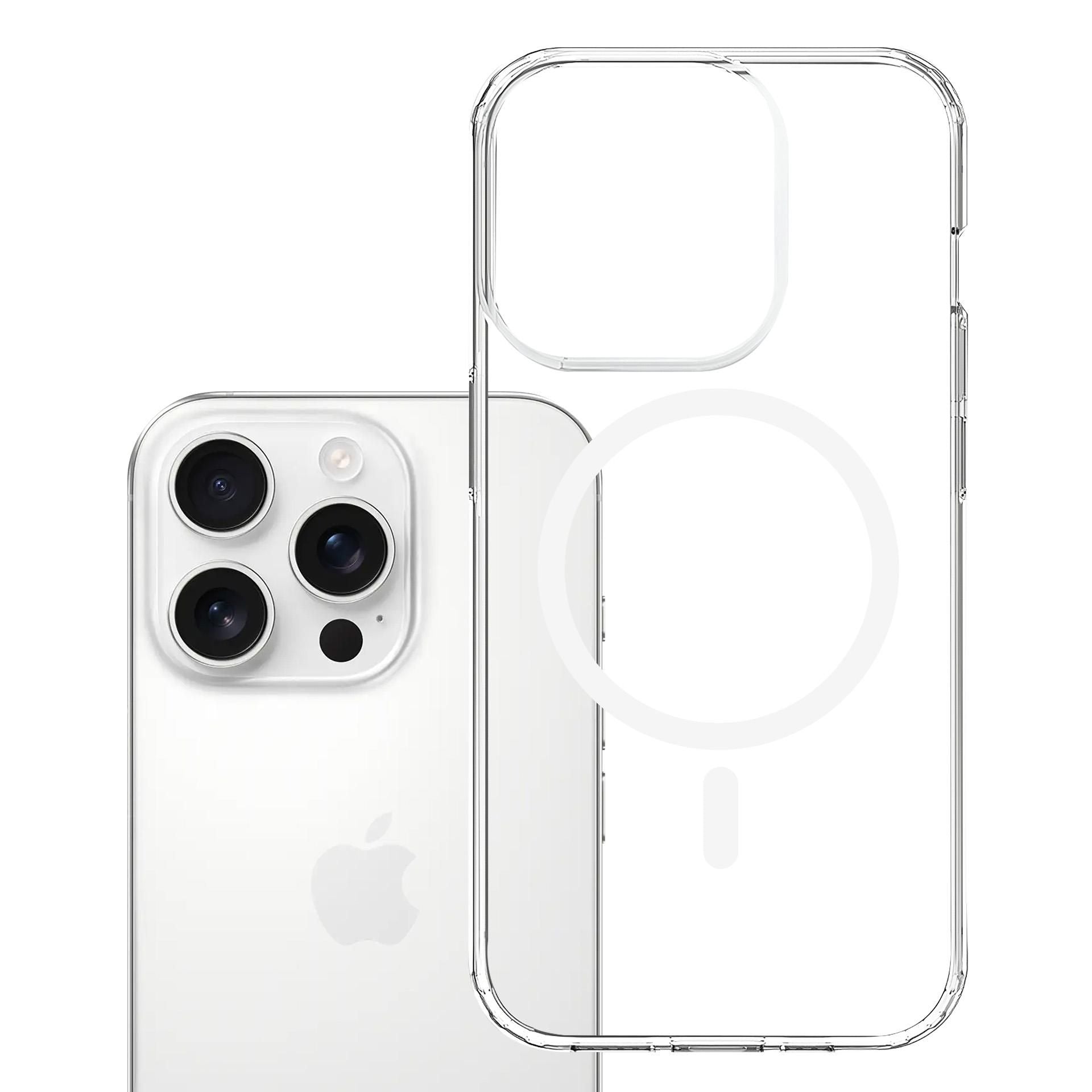 Прозрачен калъф MagSafe с прозрачна защитна рамка за Apple iPhone 14 Pro Max - 3mk Armor MagCase