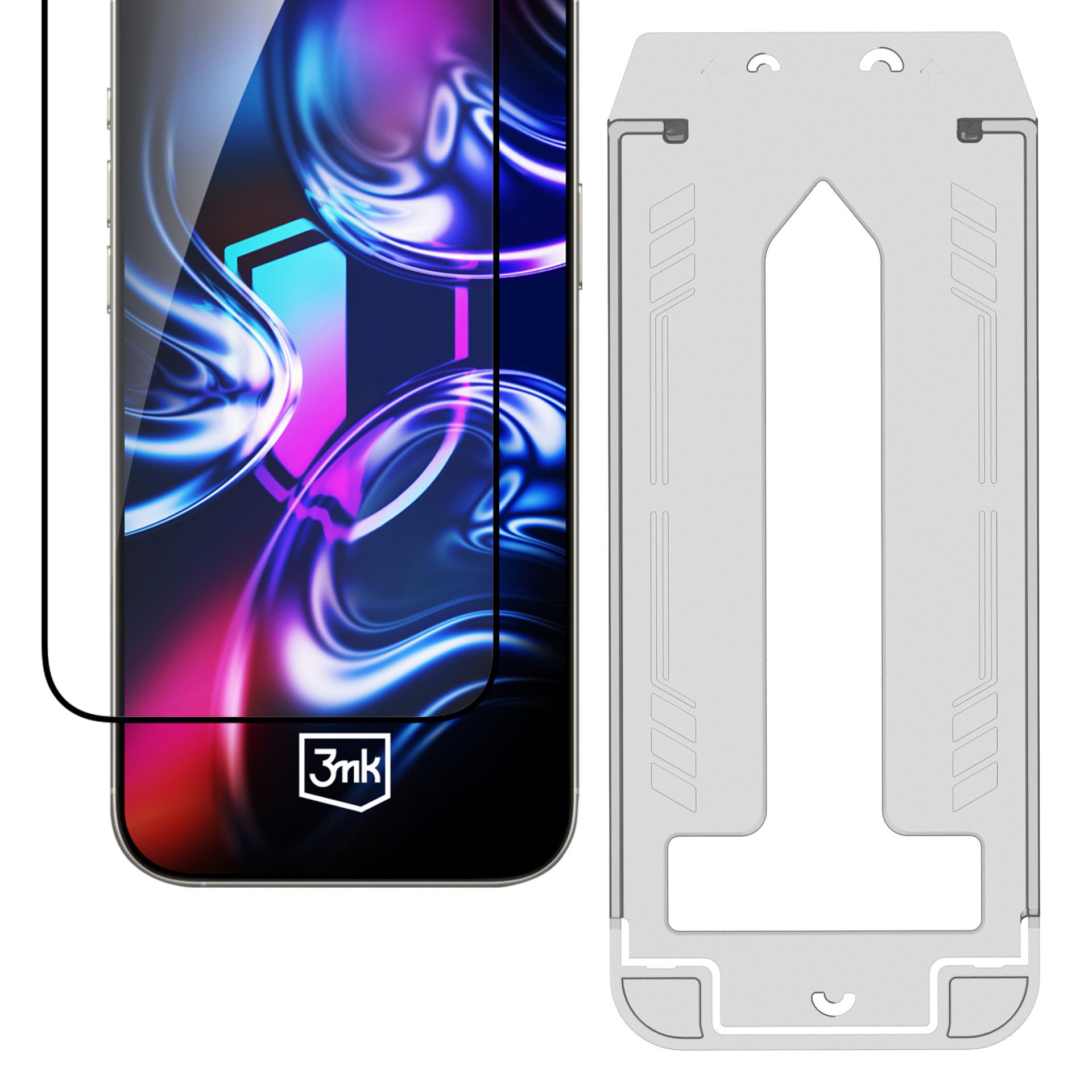 Протектор с апликатор за Apple iPhone 16 Pro Max - 3mk HardGlass Max