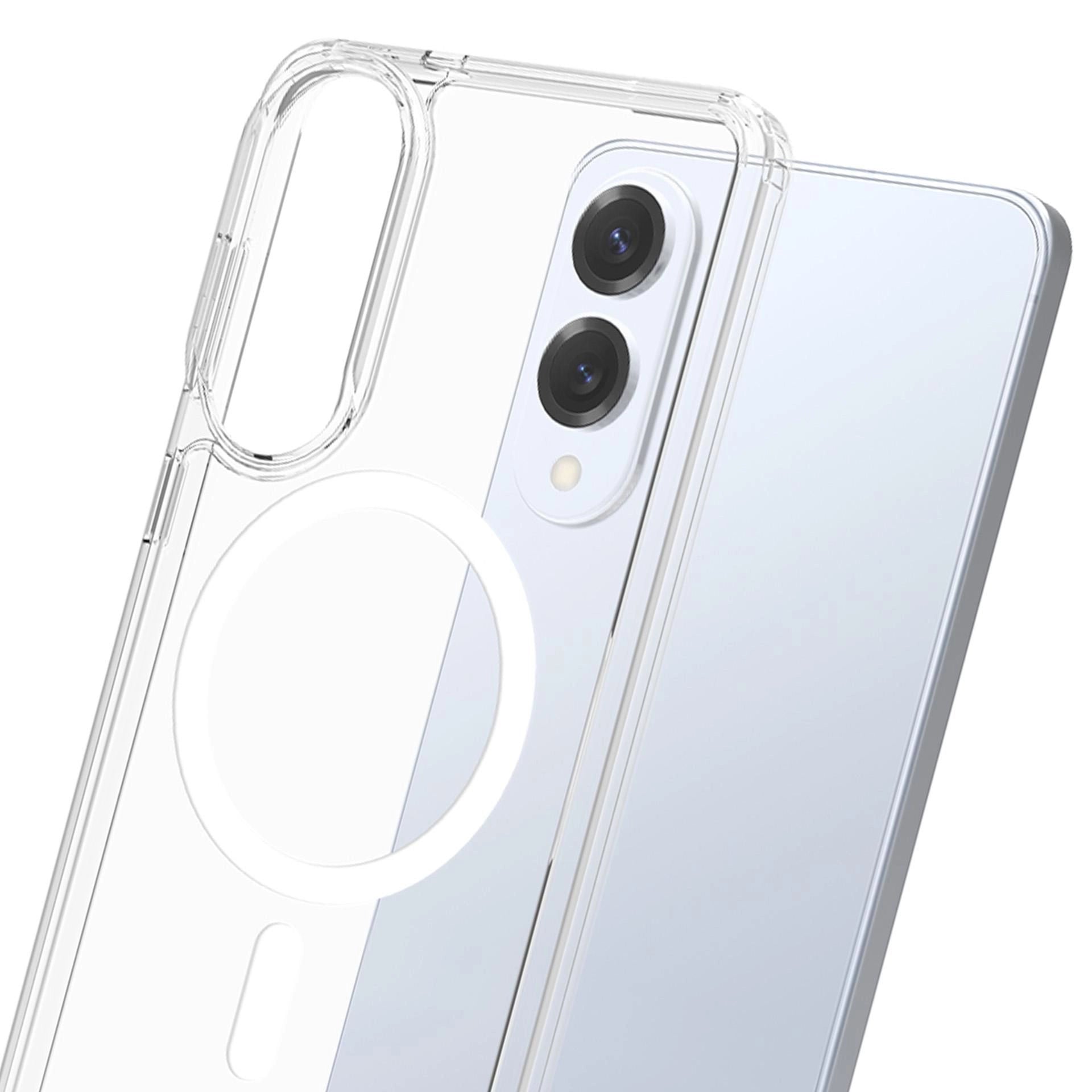 Прозрачен калъф MagSafe с прозрачна защитна рамка за Samsung Galaxy S25 Edge - 3mk Armor MagCase