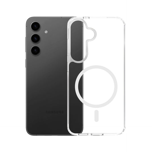 Прозрачен калъф MagSafe с прозрачна защитна рамка за Samsung Galaxy S25 FE - 3mk Armor MagCase