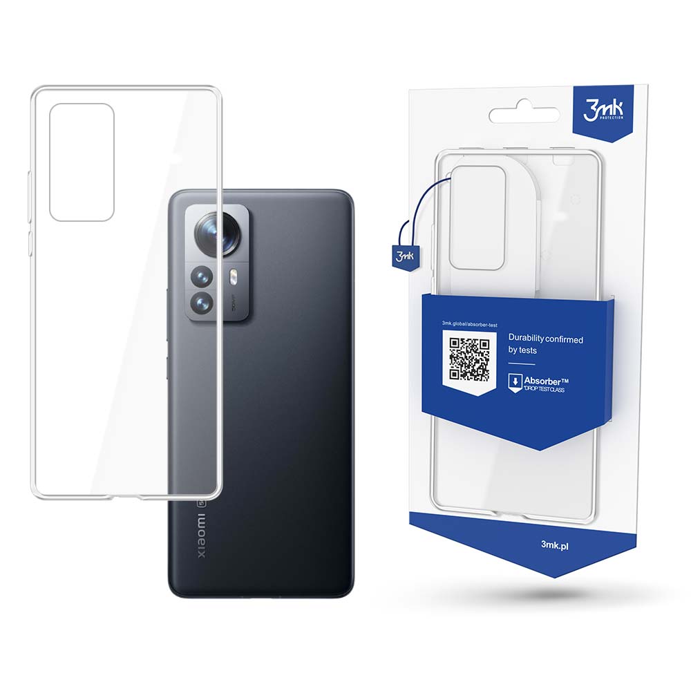 Прозрачен калъф с прозрачна защитна рамка за Xiaomi 12 Pro - 3mk Armor Case